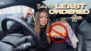 Eating The LEAST ORDERED Item From The MENU...