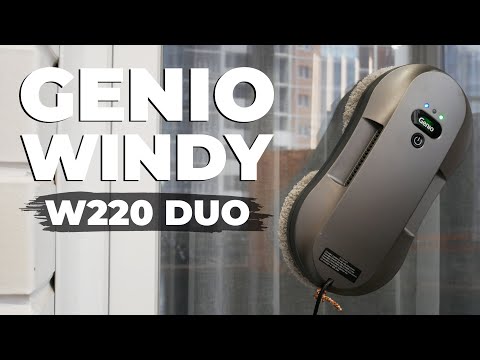 Видео: Genio Windy W220 DUO: робот-мойщик окон с двойным распылением воды