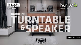 Unboxing Turntable Rega Planar 2 & Speaker Kanto Yu 6, The Moeis