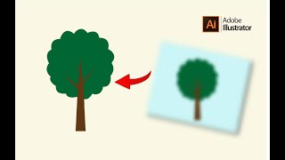 Simple tree vector art on adobe illustrator