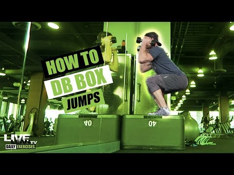 How To Do DUMBBELL BOX JUMPS | Exercise Demonstration Video and Guide ...