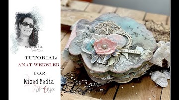 Seashell mixed media Album - step by step tutorial by Anat