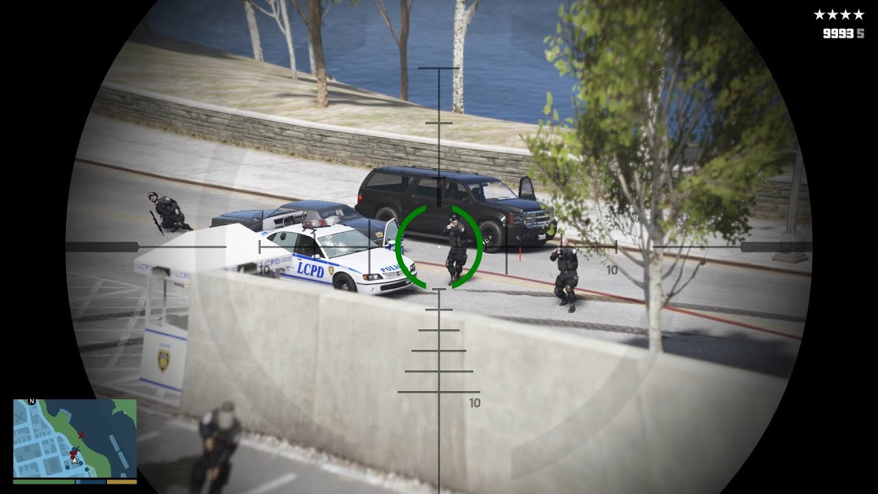 GTA 5 Liberty City Police Station Shootout + Tank Rampage + Epic Five ...