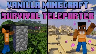 Minecraft | How To Make a Vanilla Survival Teleporter Without Commands! 1.16+ - Java Edition Only