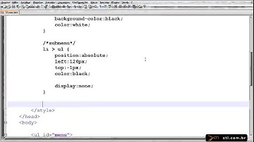 Universidade XTI - CSS - 32 - Menu só com CSS