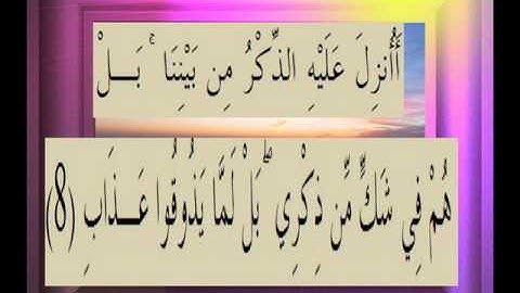 القرآن الكريم سورة ص الأية 8