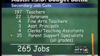 AISD board approves 485 staffing cuts - 5 pm News