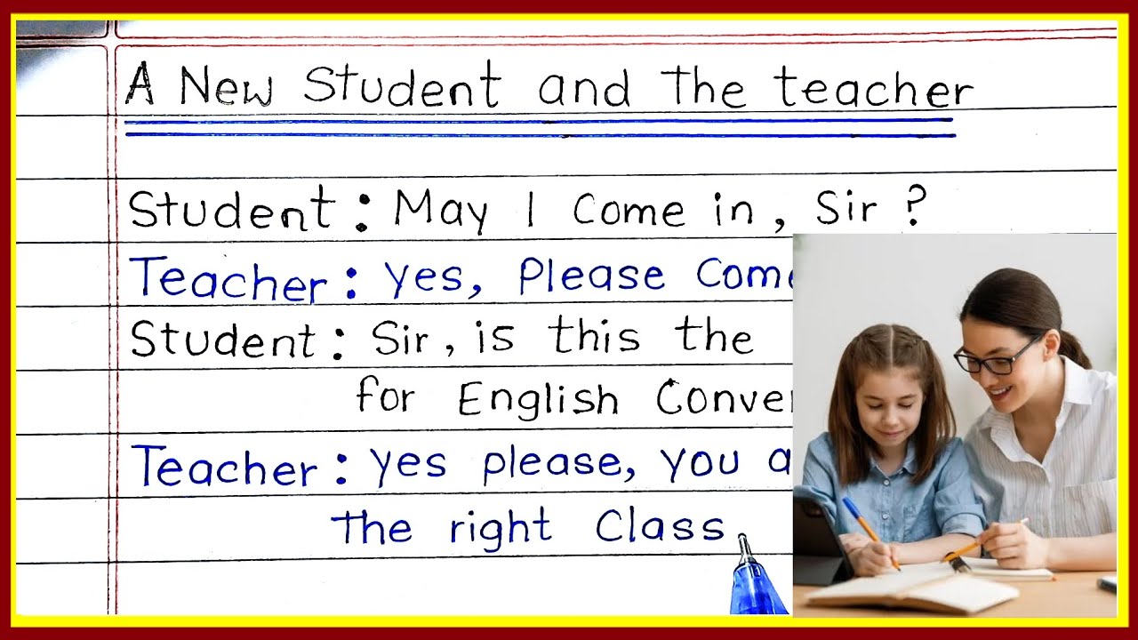 Conversation between Teacher and Student | Conversation in the ...