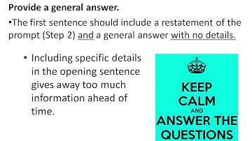 How to Write a Strong Constructed Response