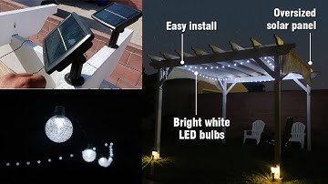 Perfect summer time outdoor solar string lights, these lights are bright and easy to install