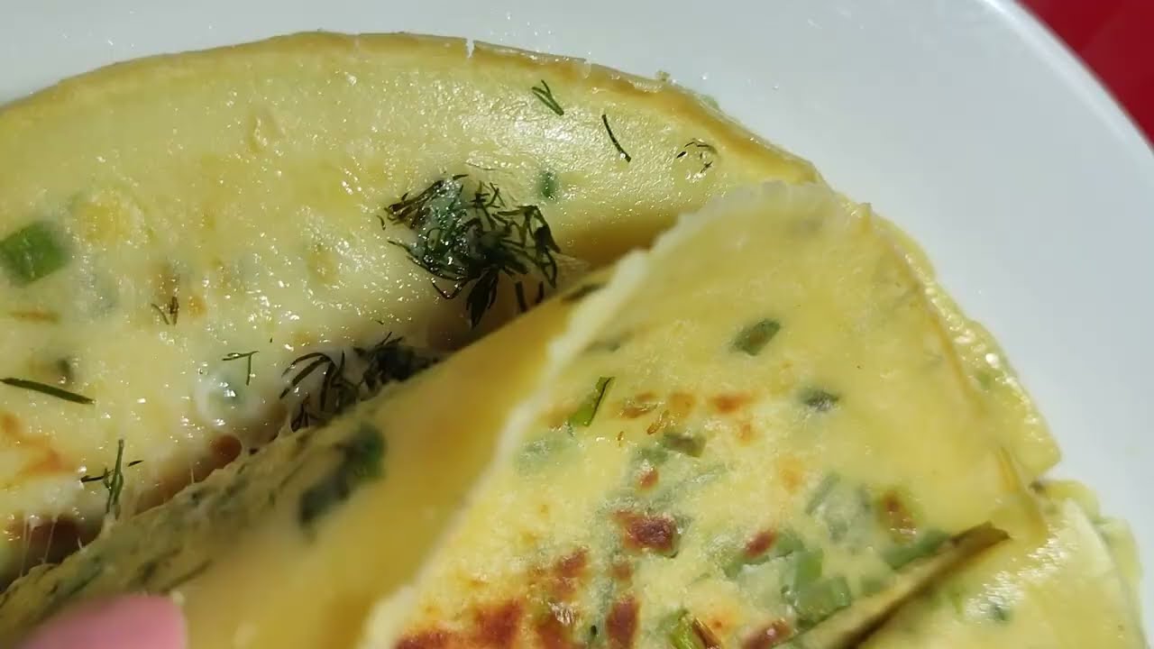 ВКУСНО! ПОЛЕЗНО! Блины с зелёным луком, укропом, сыром.