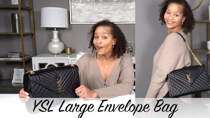 Unboxing and try on of the Saint Laurent Envelope Bag 🖤 #unboxing #ha