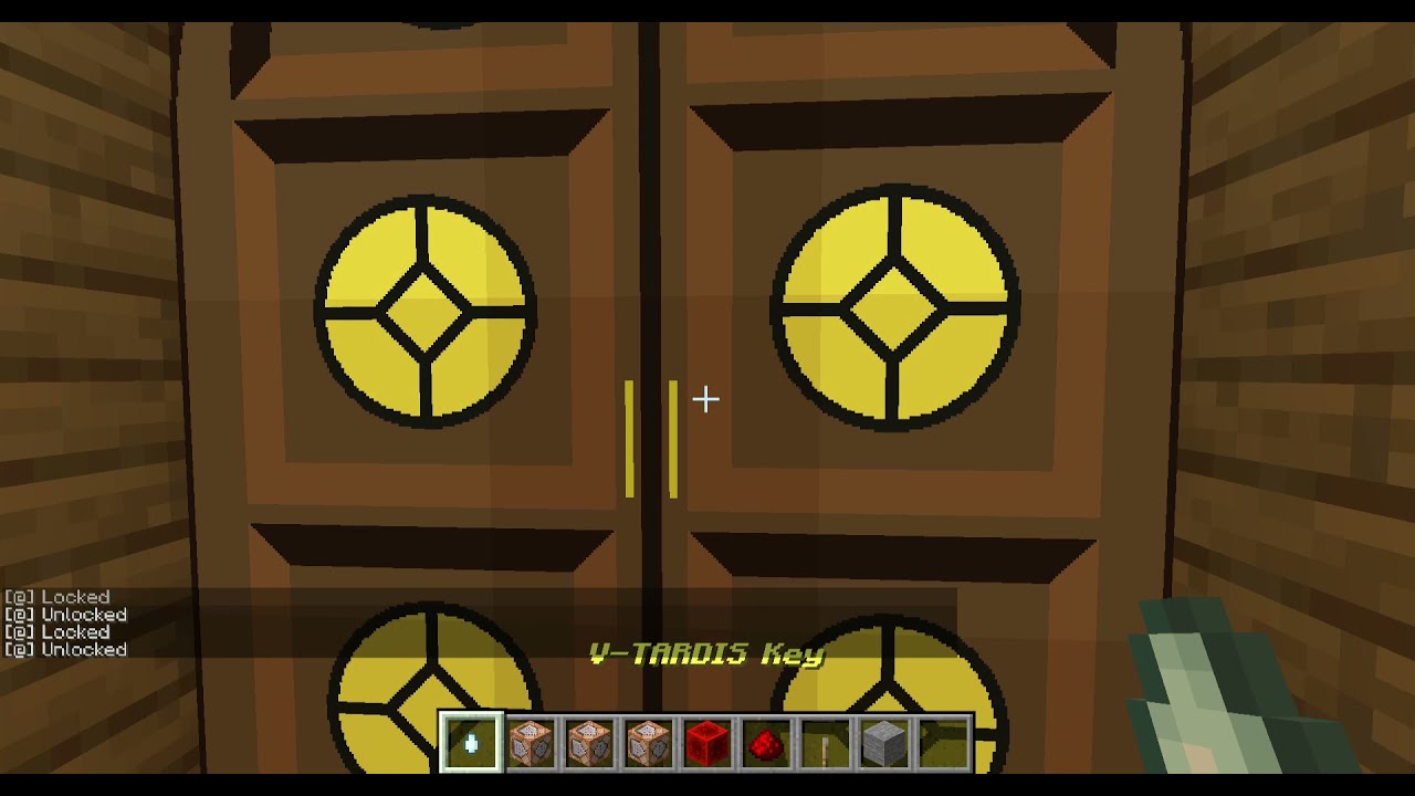 Vanilla Minecraft TARDIS Update #1 Time Travel and Door Lock