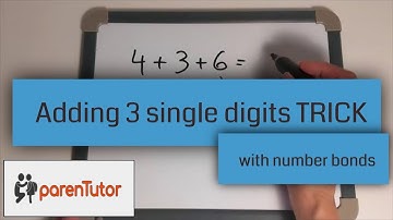 Adding 3 single digits by spotting number bonds to 10/Year 2 maths/ KS1SATs