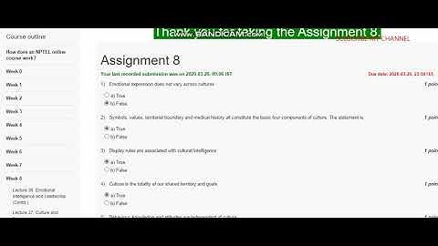 Emotional intelligence assignment 8 | nptel #Rock