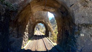 ★ 4K  Tilt train Delémont  Biel/Bienne cab ride [04.2021] Führerstandsmitfahrt im Jura