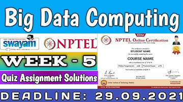 NPTEL BIG DATA COMPUTING ASSIGNMENT- 5 SOLUTIONS