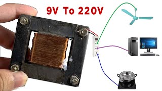 How To Make  9V To 220V Big Power Generator