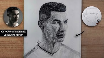 Cristiano Ronaldo Pencil Drawing | Loomis Method | Realistic Sketch Tutorial