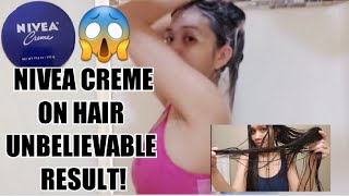 I TRIED NIVEA CREME  ON MY HAIR / HAIR CARE ROUTINE/