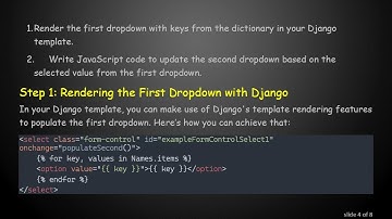 Rendering Dynamic Dropdowns in Django using JavaScript