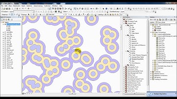 การใช้คำสั่งGeoprocessing buffer,merge,dissolve,การวัด