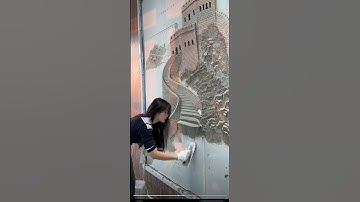 tranh đắp Vạn Lý Trường Thành #tranhtường #tranhtuong3d