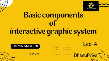 lec 4 | Basic components of interactive graphic system| BhanuPriya