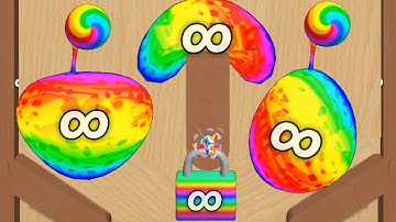 Blob Merge 3d ( Rainbow 🌈) vs laser bubbles - 2048 ball Gameplay