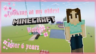 Looking at my OLDEST Minecraft world... but its been 6 YEARS!! Minecraft looking at old worlds ✨💎✨