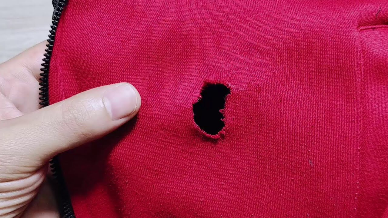 Patching a Hole in Clothing - noelle o designs