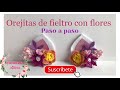 Orejitas de fieltro con flores