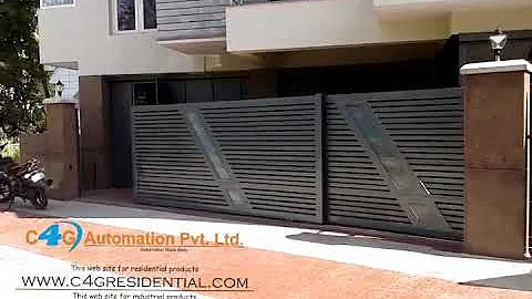 Telescopic Sliding Gate Automation | Remote Control Double Gates | Motorized Steel Paint Gates