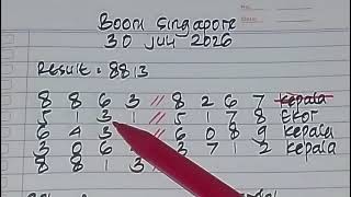 SGP PREDICTION JULY 30, 2026 | SINGAPORE LEAKS TODAY | ACCURATE HEAD AND TAIL FORMULA