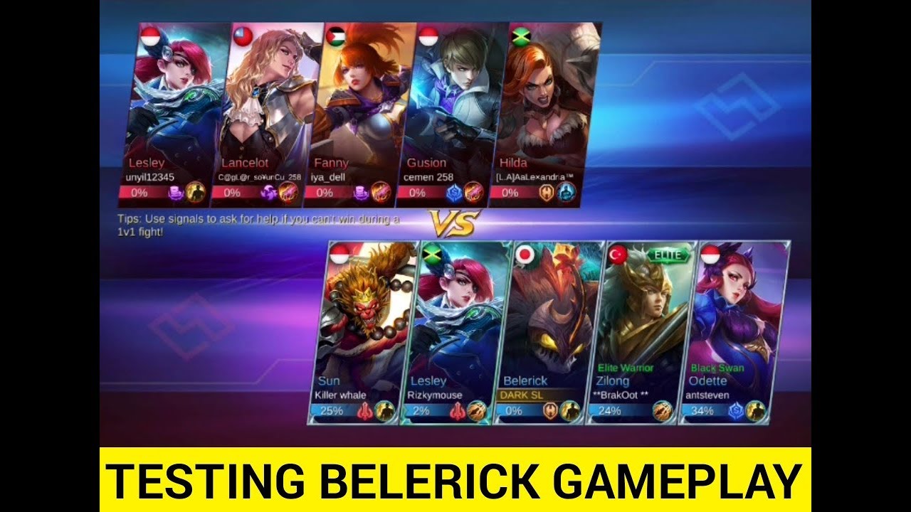 TESTING BELERICK - GAMEPLAY CLASSIC(Mobile Legends ; Bang Bang!)
