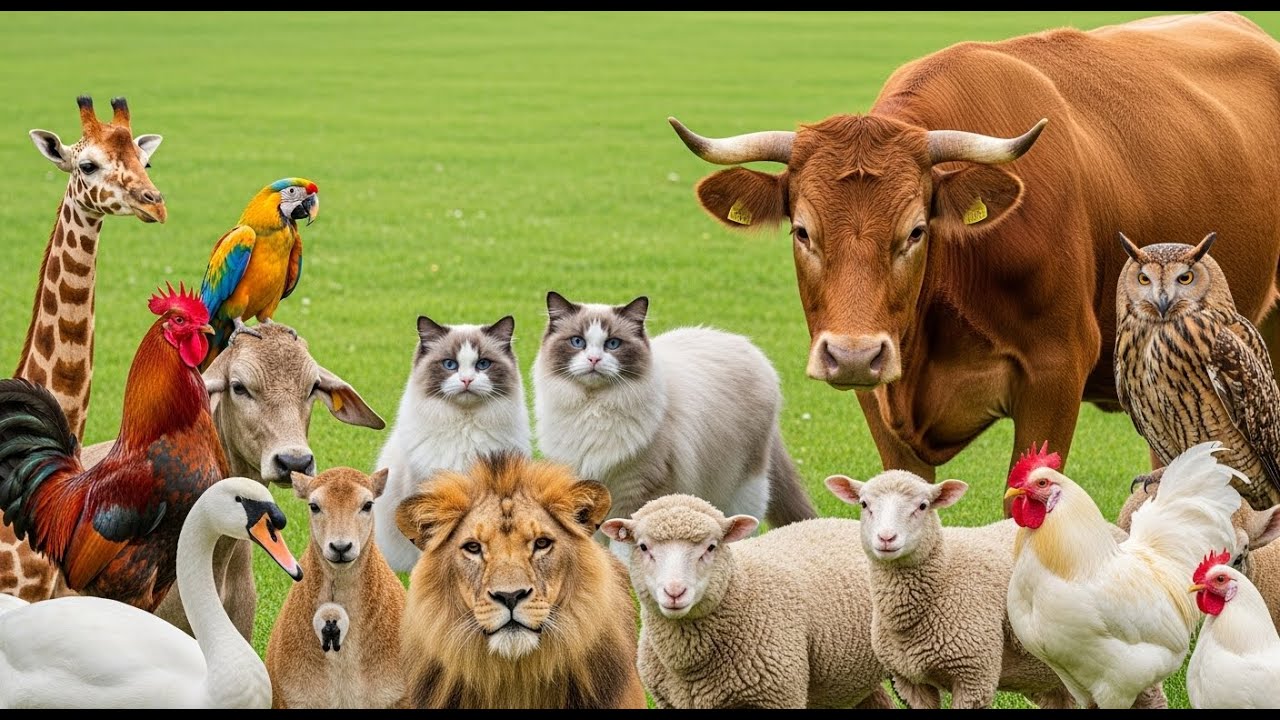 Animal Sounds: Tiger, Dog, Cat, Cow, Elephant, Lion, Monkey, Sheep