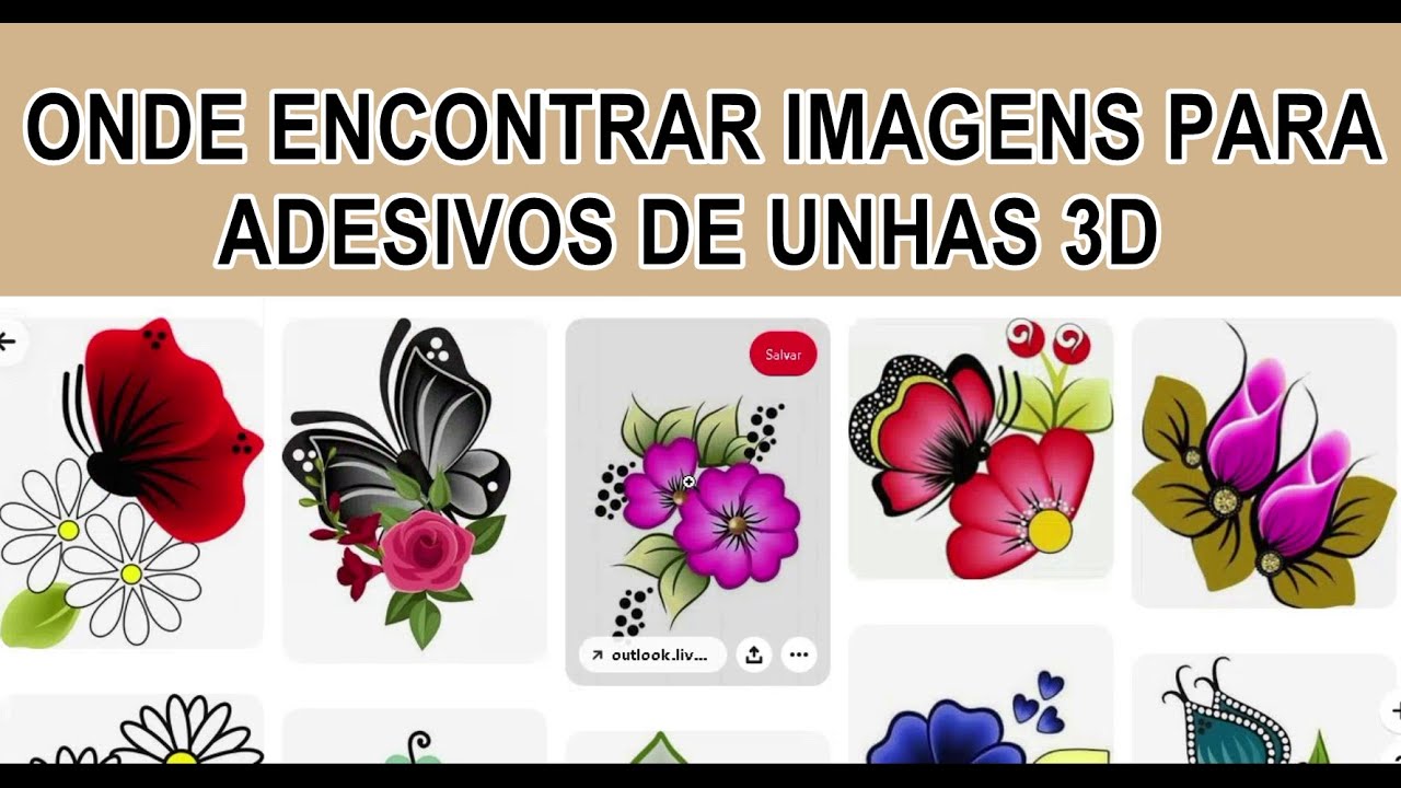 Onde encontrar imagens para Adesivos de unhas 3d, adesivos impressos, peliculas de unhas