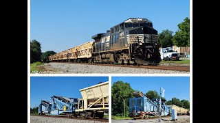 6-24-2023: NS AC44C6M 4075 With P5 Leads GREX Ballast Train NS 91X Thru Bonaire. GA