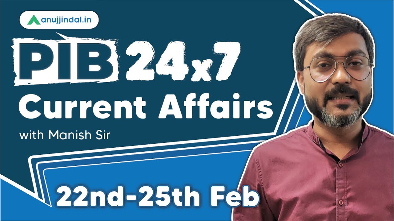 PIB Current Affairs 24*7 Current Affairs | RBI Grade B | Daily ESI Current Affairs - Manish Sir