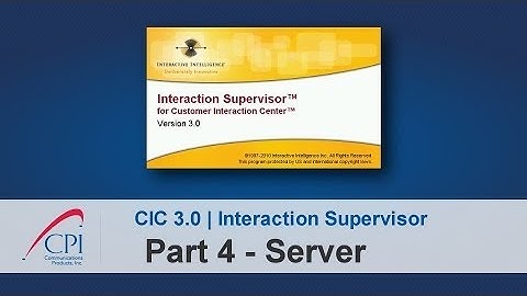 Interaction Supervisor 3.0 - Part 4, Server