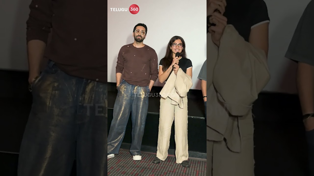 Rashmika and Ayushmann Khurrana Spotted at Theatre | Thamma Movie | Telugu360