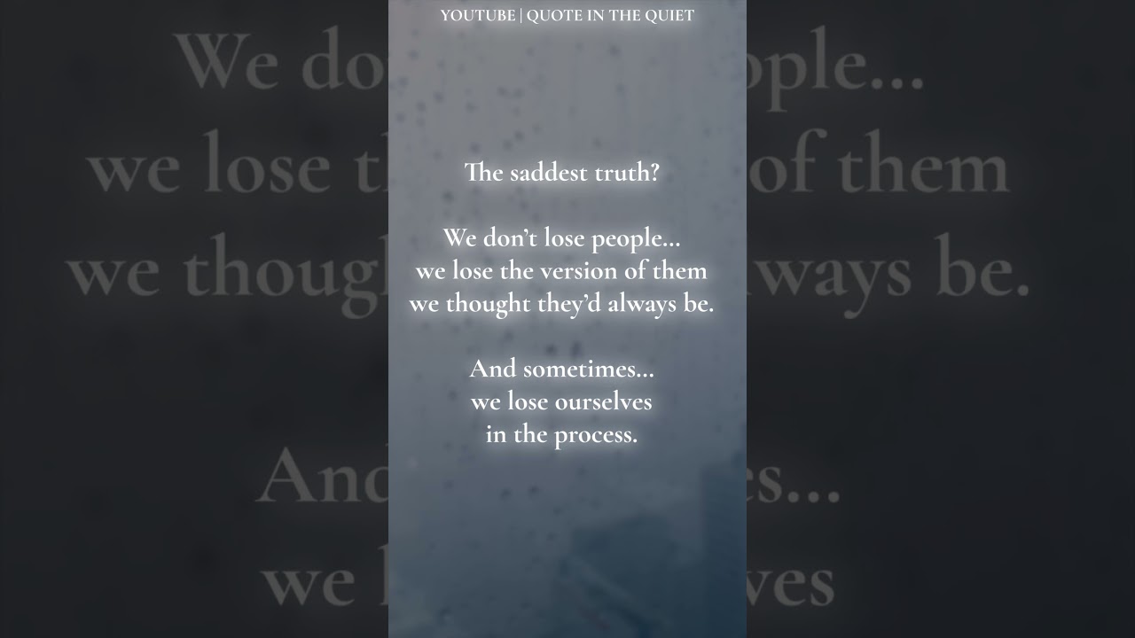 The Pain of Losing People 💔 | Deep Emotional Quote 