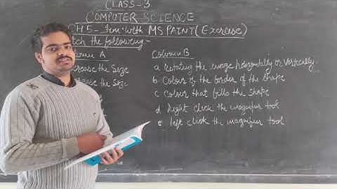 Std 3, Computer Science, CH 5- Fun With MS Paint (Exercise)