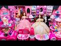 63 Minutes Satisfying Unboxing Barbie Pink & White Princess Dresses, Family Playset ASMR