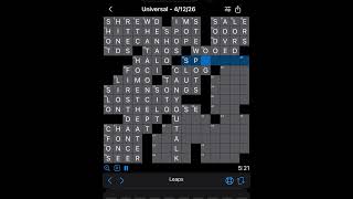 Universal Crossword for Sunday April 12, 2026 by Adrian Johnson and Alexandra Doumani screenshot 5