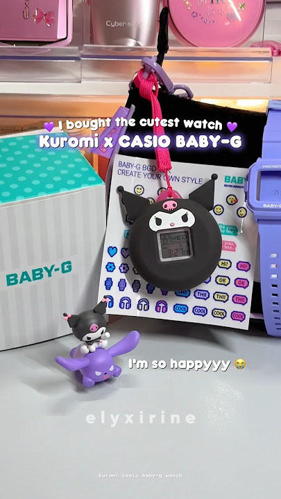 my #kuromi casio baby-g watch is finally heree 🗣️❕💜 #sanrio #casio #kawaii #casiowatch