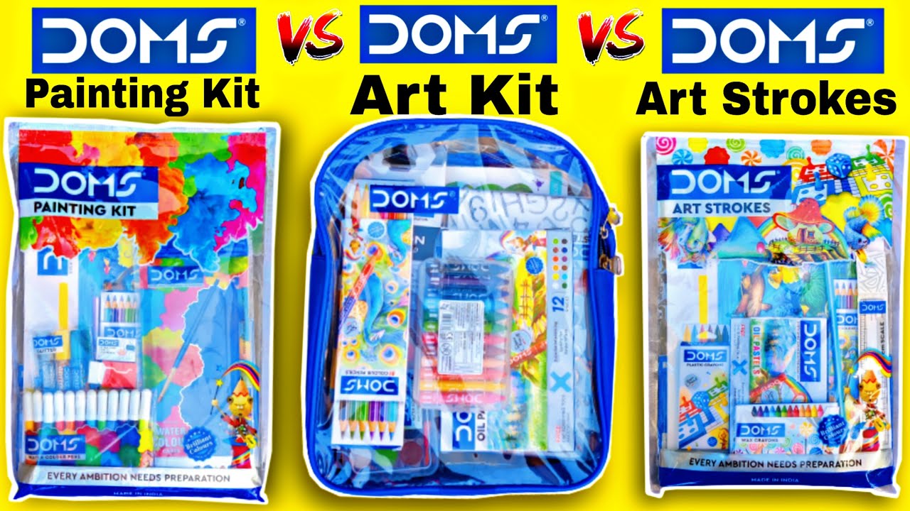 Doms Junior Art Kit vs Doms Art Strokes vs Doms Painting Kit