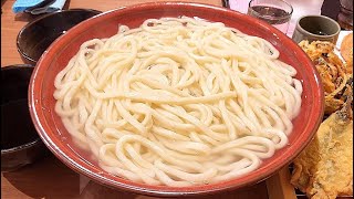 【大阪デカ盛り】大喰いチャレンジ うどん8玉・天ぷら13個・いなり2個 総重量3kg/香の川製麺 古市店【大阪府大阪市城東区古市】