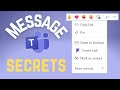 Hidden message options in microsoft teams