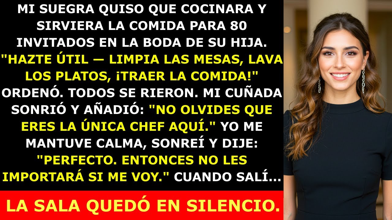 Mi Suegra Me Obligó a Cocinar en la Boda de Su Hija — Pero Ella No Esperaba Mi Sorpresa...
